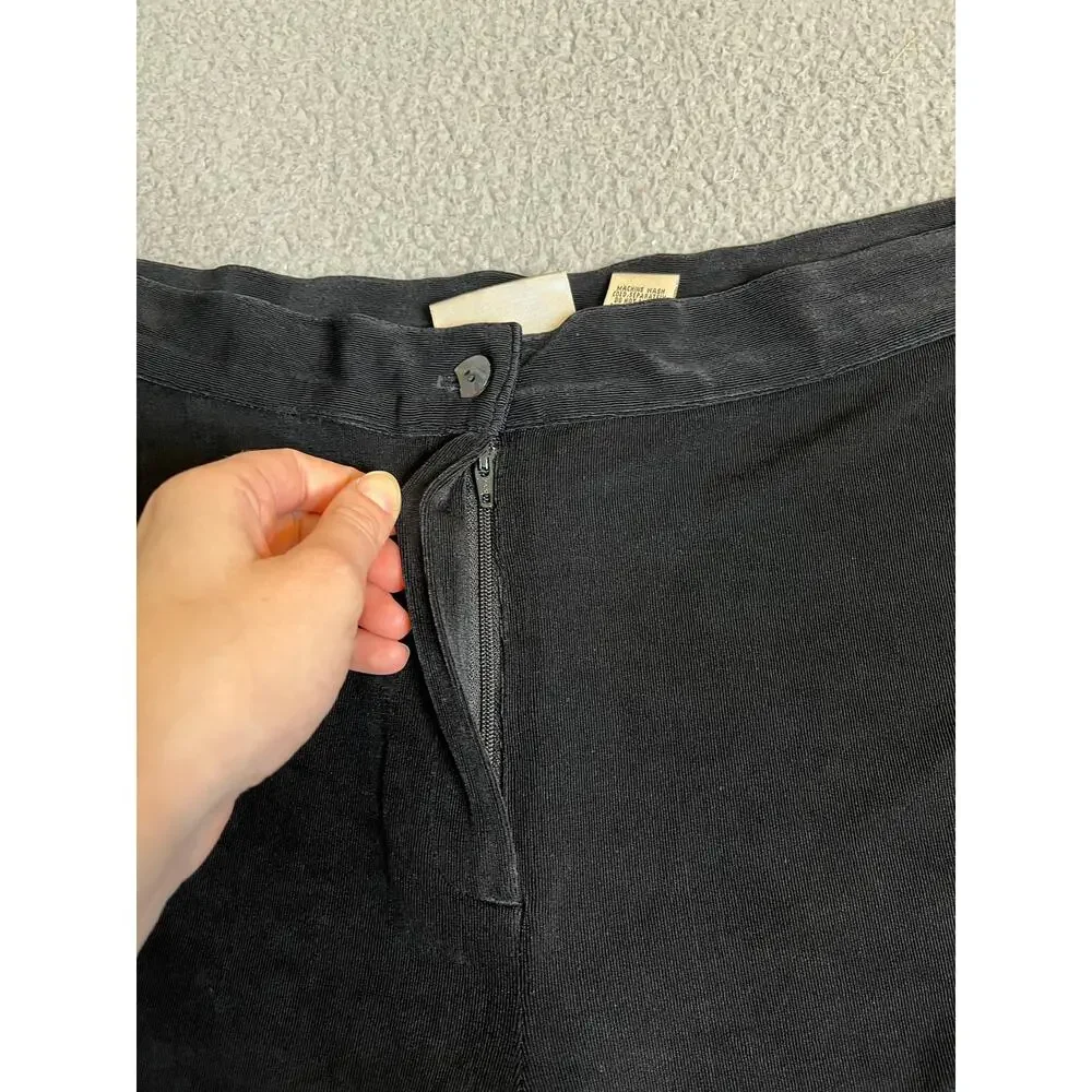 Chicos Traveler Pants Medium Short 1.5 Zip Up Ankle Slinky Stretch High Rise - Picture 3 of 13